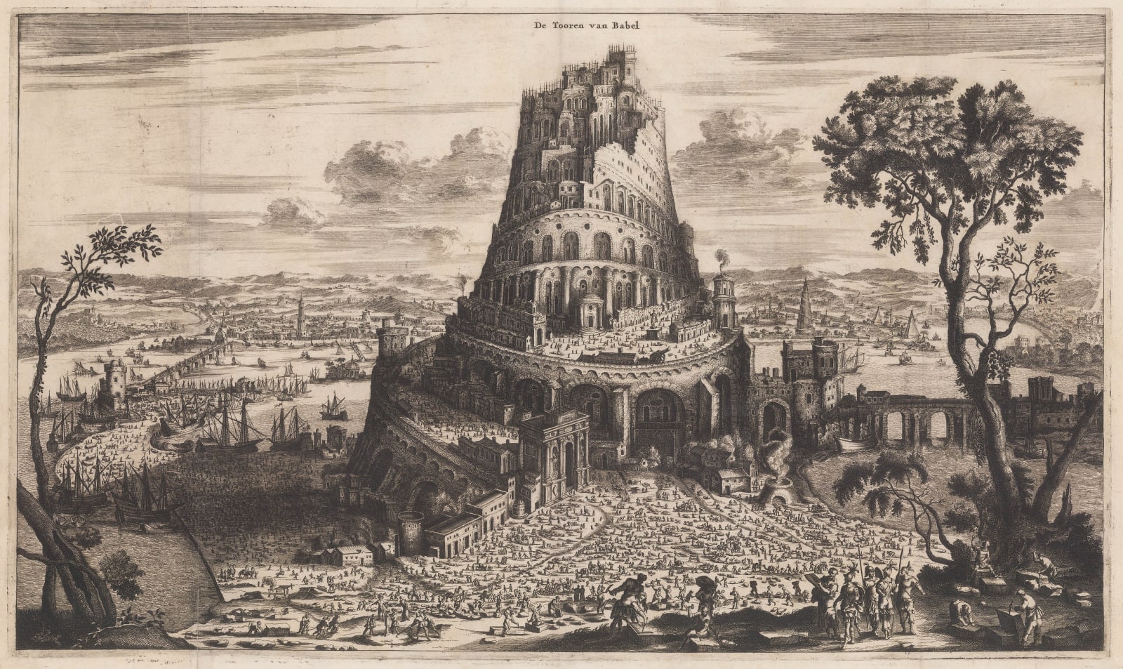 Olfert Dapper, Iraq - Tower of Babel, 1680