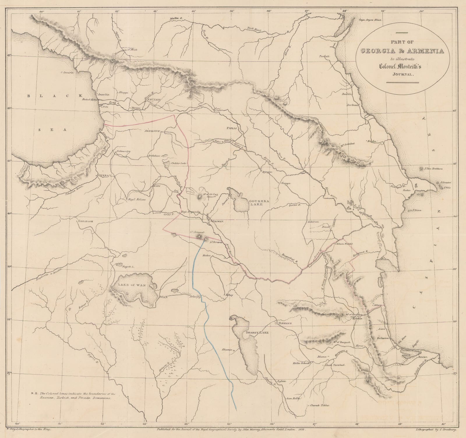Royal Geographical Society (RGS), Georgia, Armenia, and Azerbaijan, 1833