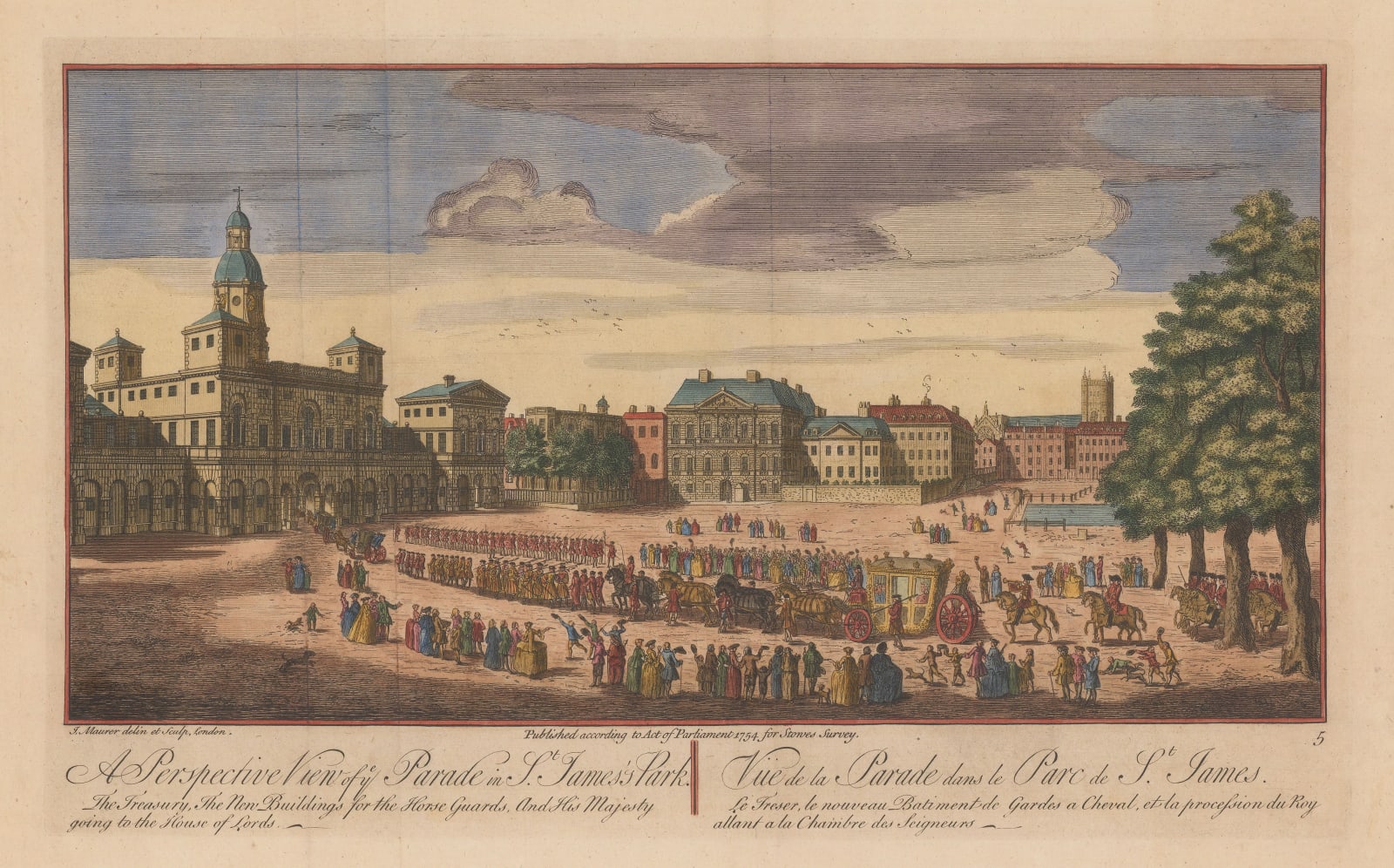 John Stow, London - St. James's Park Parade, 1754