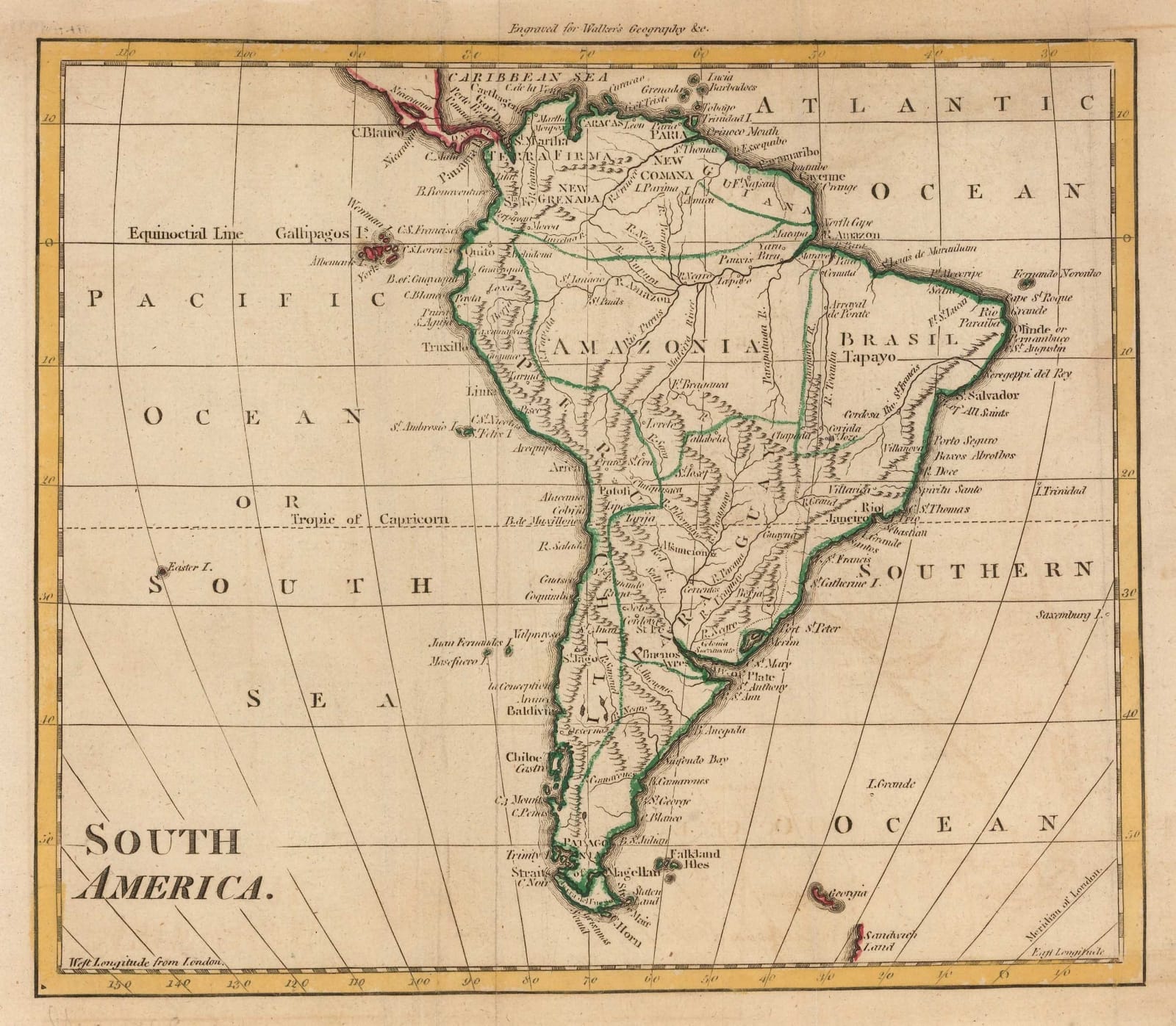 John Walker, South America, 1798