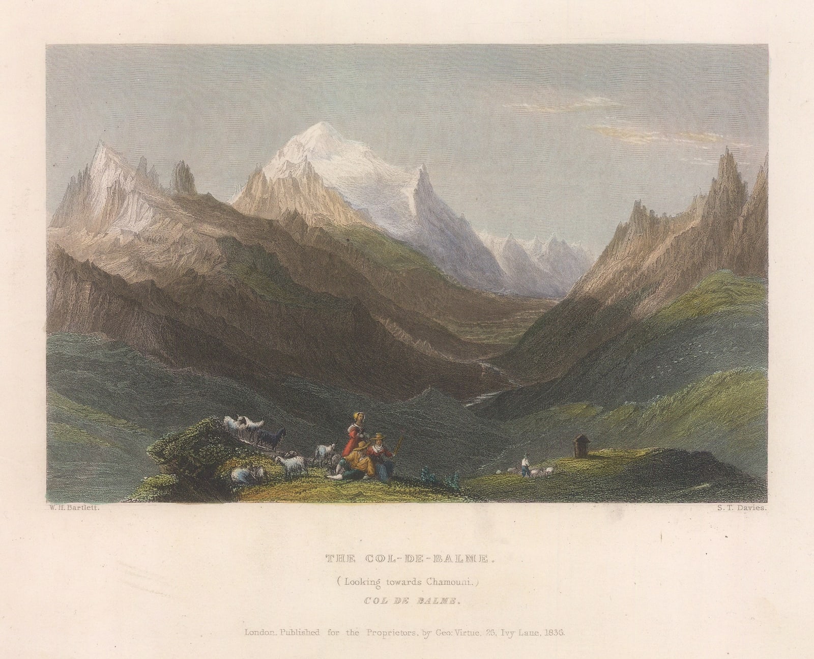 William Bartlett, Switzerland - Col de Balme, 1835