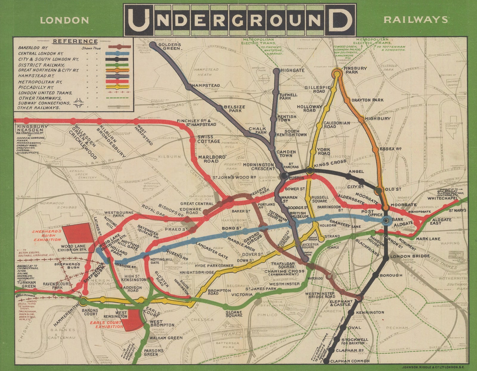 London Underground, London Underground Railways, 1909