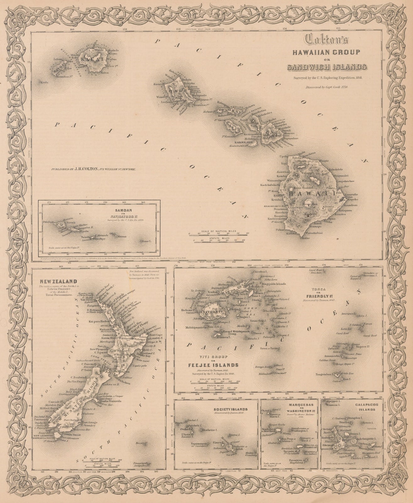 Joseph Hutchins Colton, Hawaii, New Zealand & Pacific Islands, 1861
