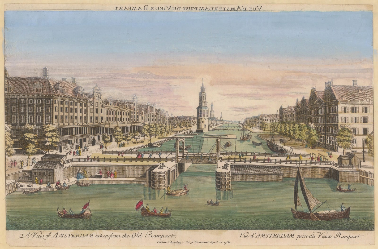 Vue D'Optique, Netherlands - Amsterdam, Town Hall, 1752