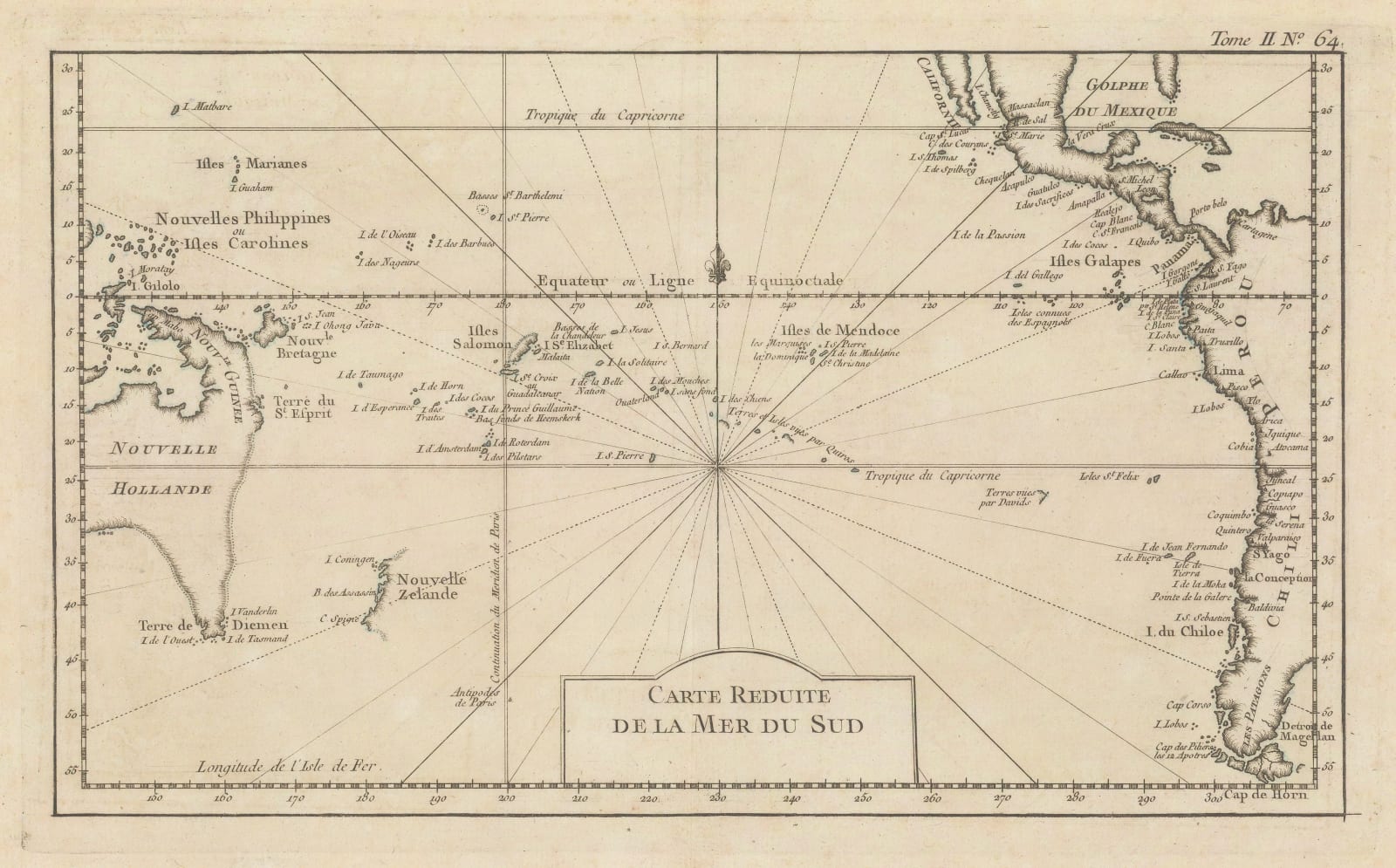 Jacques-Nicolas Bellin, Australia, New Zealand & the Pacific Islands, 1764