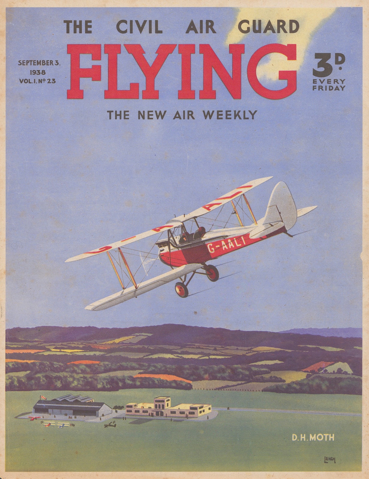 Flying Magazine, Aviation - de Havilland Moth, 1938