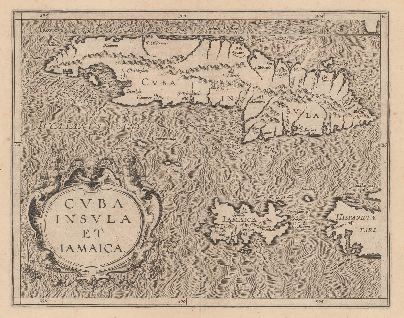 Cornelis Wytfliet, Cuba and Jamaica, 1611