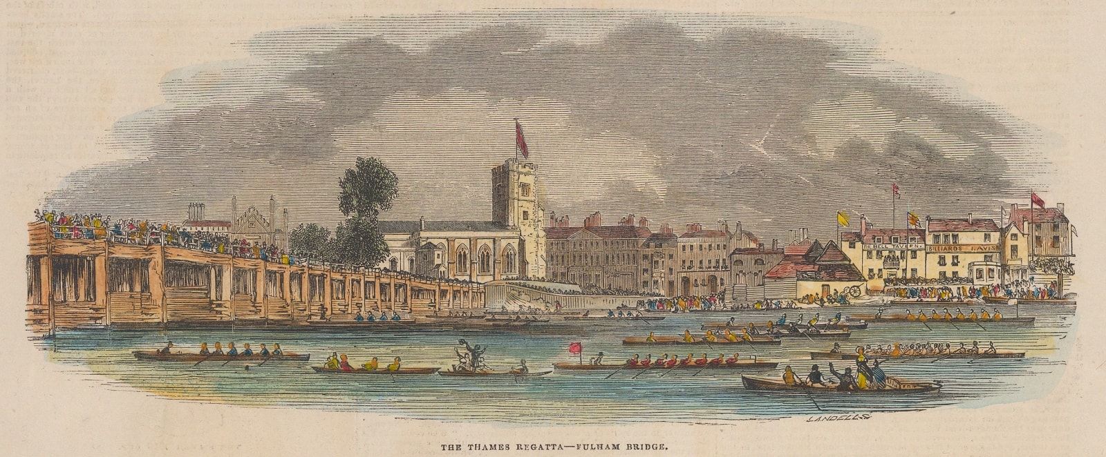 Illustrated London News (ILN), London - Putney Bridge, 1843