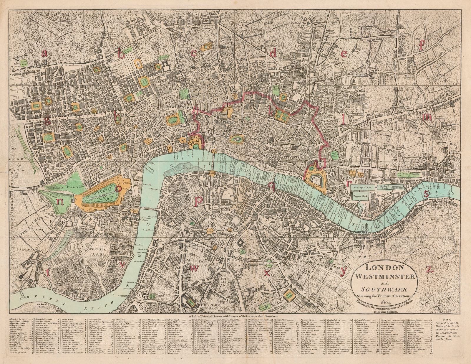 Darton & Harvey, London, Westminster & Southwark, 1804