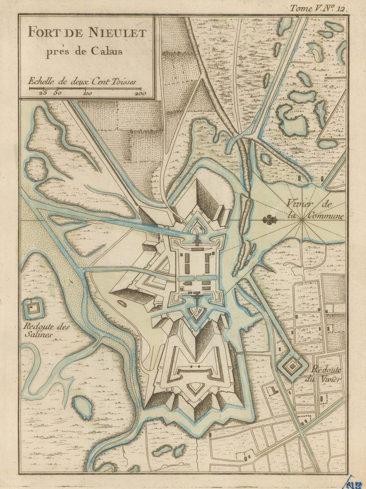 Jacques-Nicolas Bellin, Fort of Nieulet, Calais, 1764