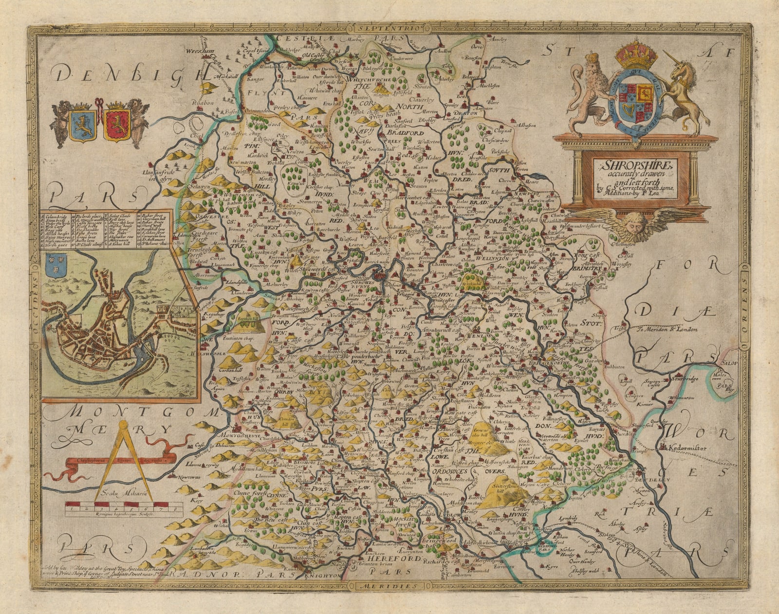 Christopher Saxton & George Willdey, Shropshire, 1720