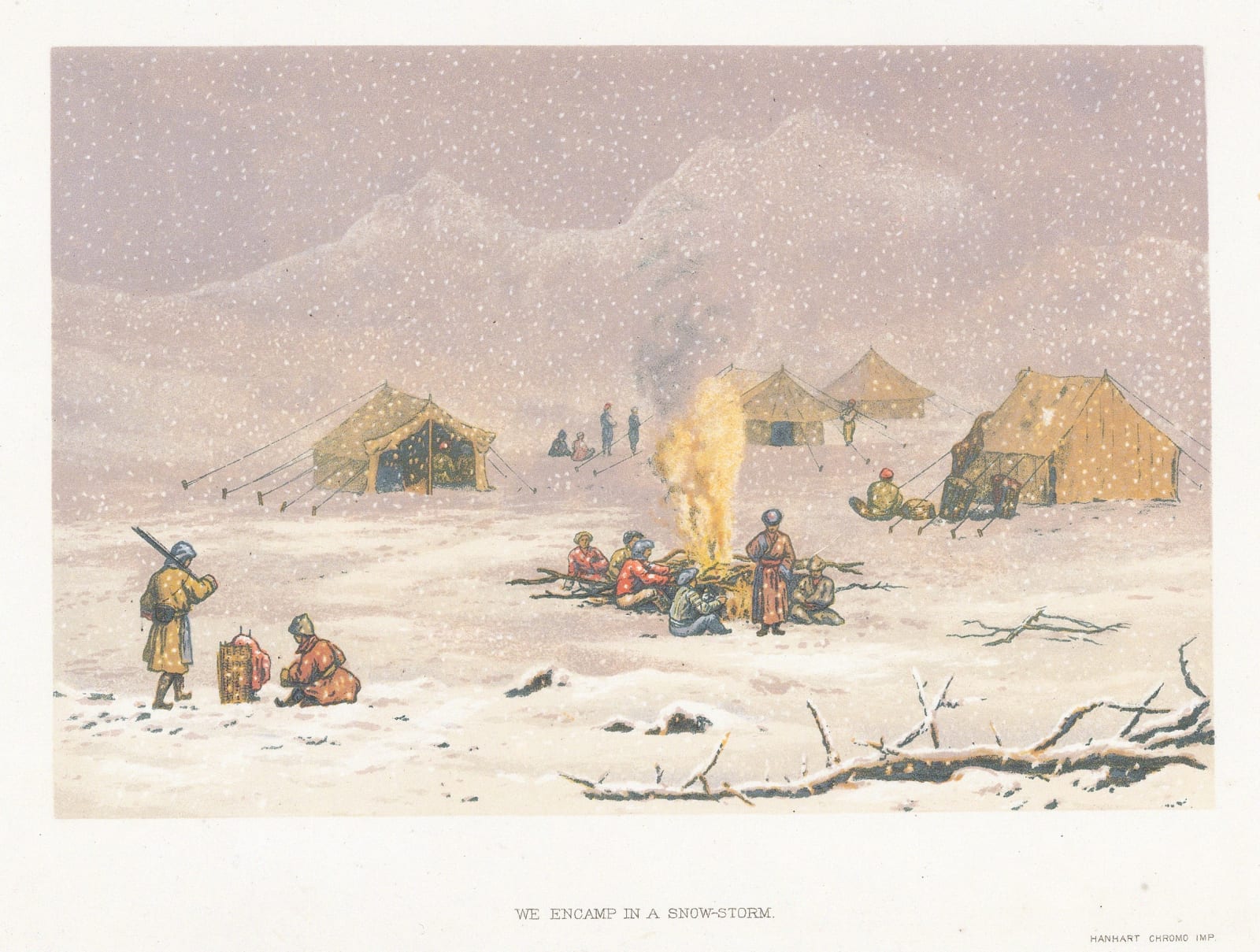 Nina Mazuchelli, Himalayas - Encampment in a Snow Storm, 1876