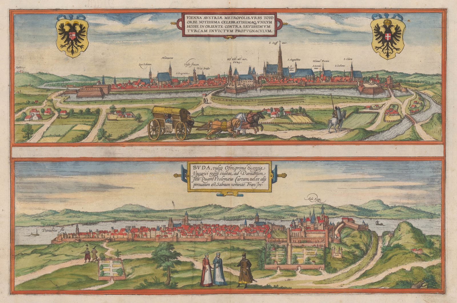 Georg Braun & Frans Hogenberg, Vienna & Budapest, 1572