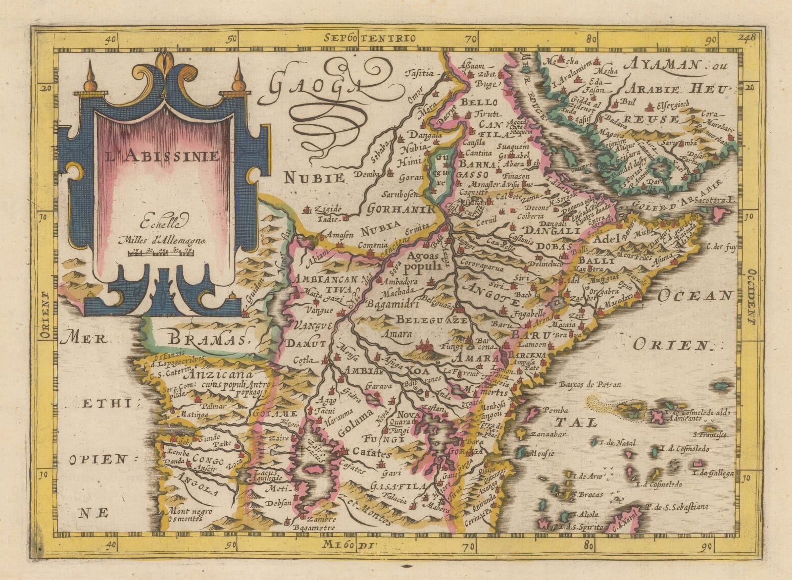 Henri du Sauzet, The Empire of Prester John, 1734