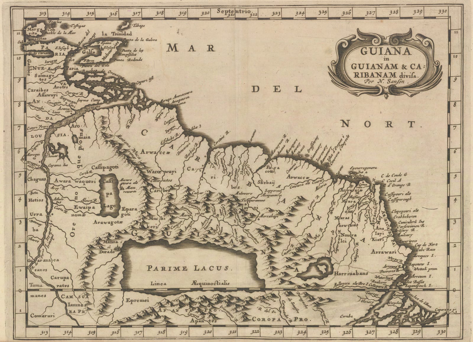 Nicolas Sanson, Guianas, 1679