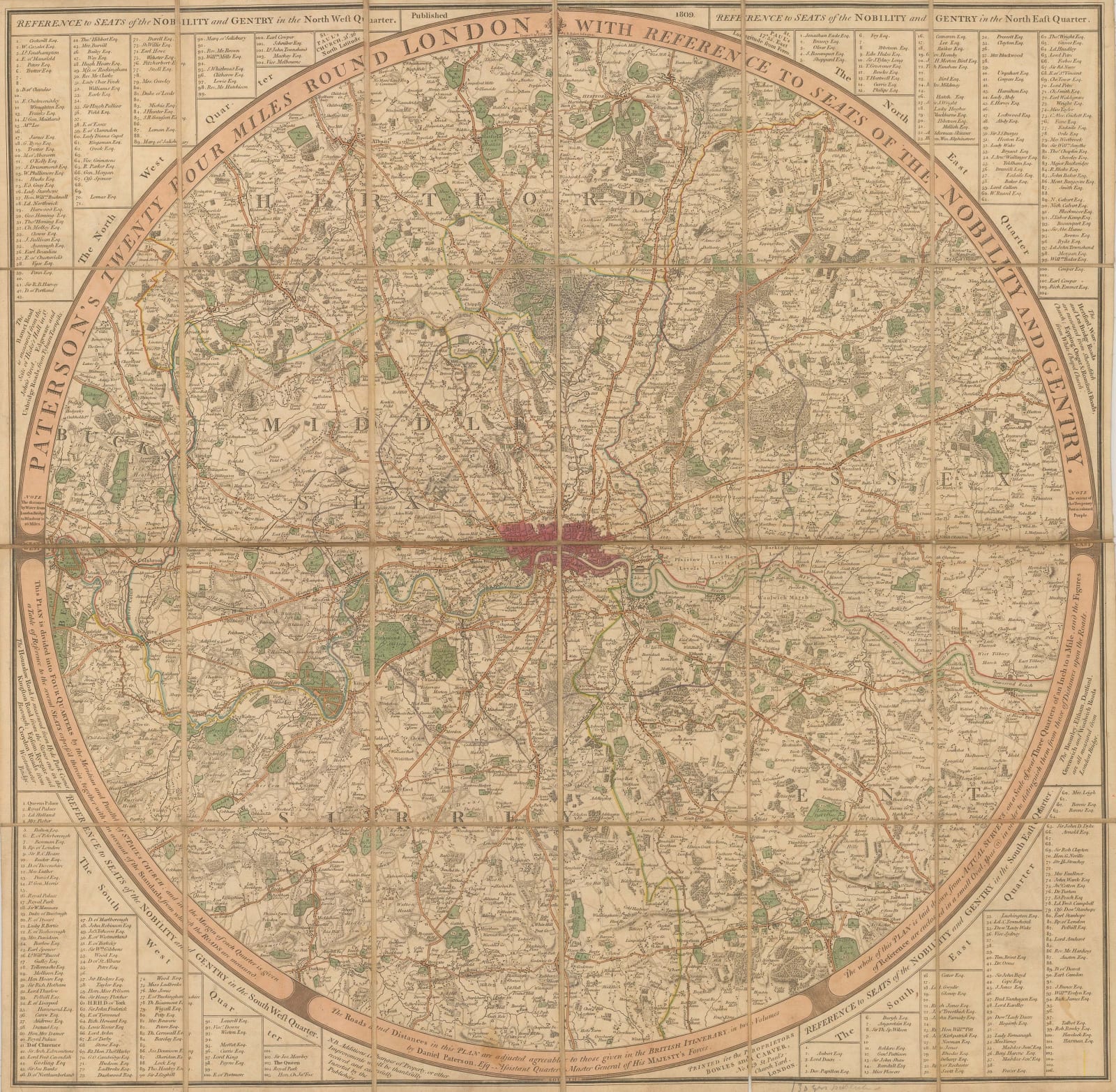 Daniel Paterson, Paterson's Twenty-Four Miles Round London, 1809