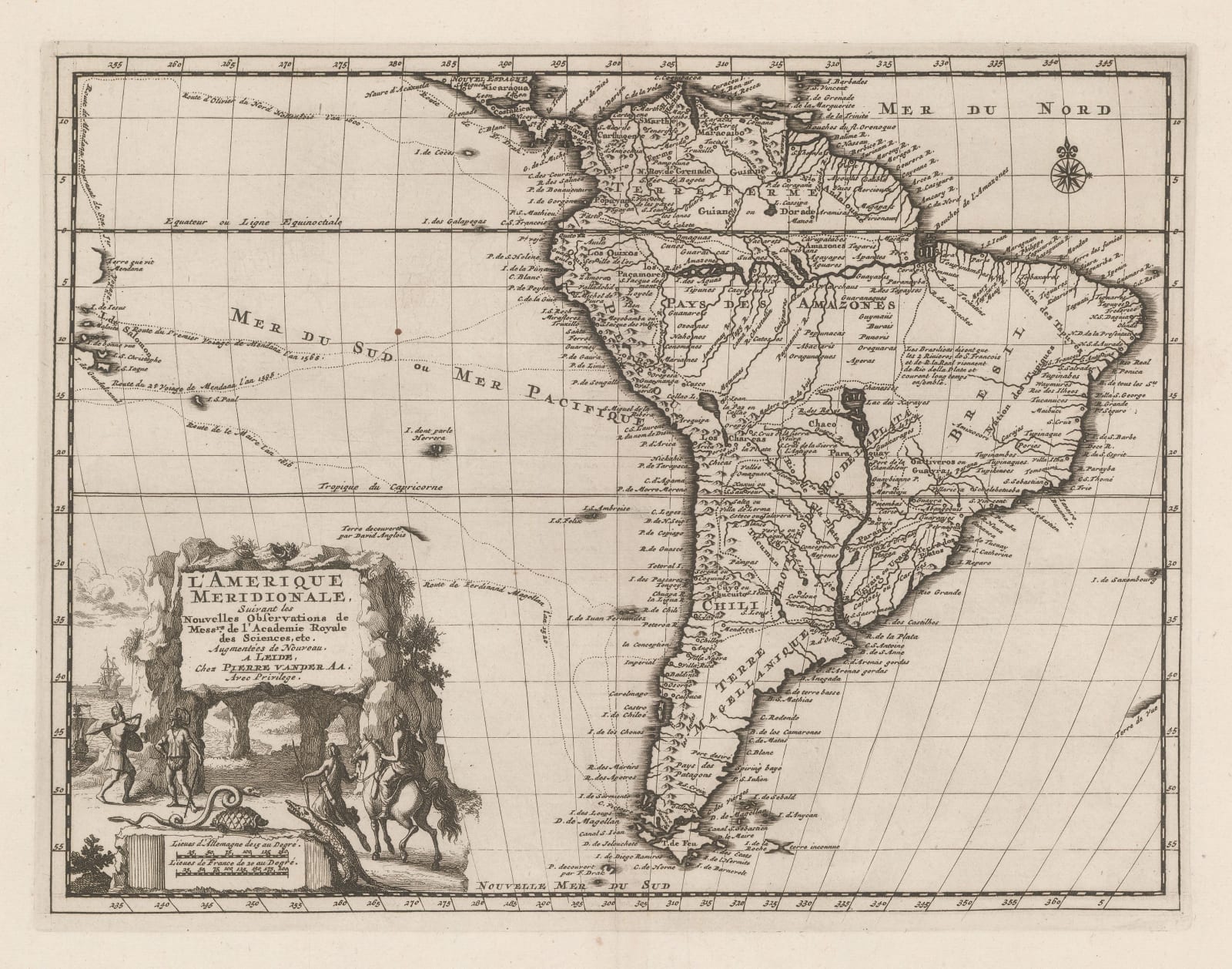 Pieter van der Aa, South America, 1714