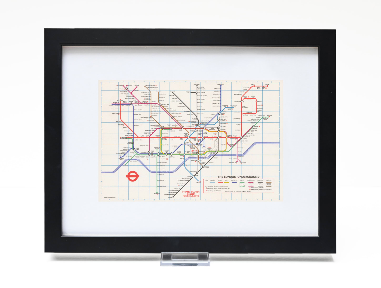 Paul E. Garbutt, London Underground Map, 1974