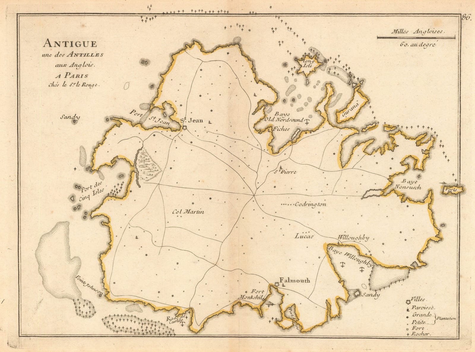 Georges-Louis Le Rouge, Antigua, 1743 c.