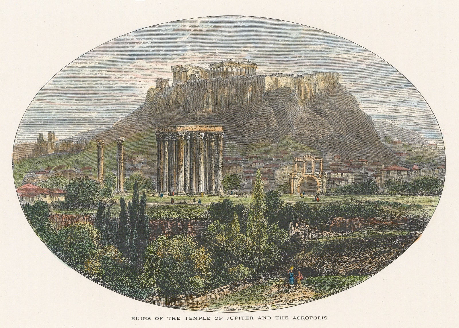 Picturesque Europe, Greece - Athens, Olympieion, 1870 c.