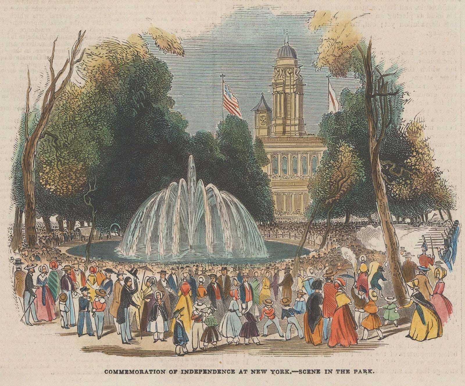 Illustrated London News (ILN), New York City - Central Park, 1844