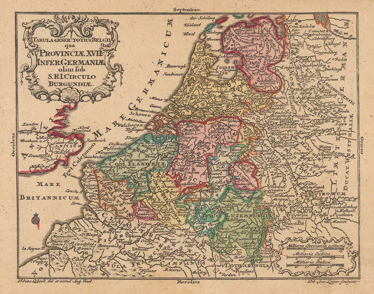 Tobias Conrad Lotter, Netherlands, Belgium & Luxembourg, 1755 c.