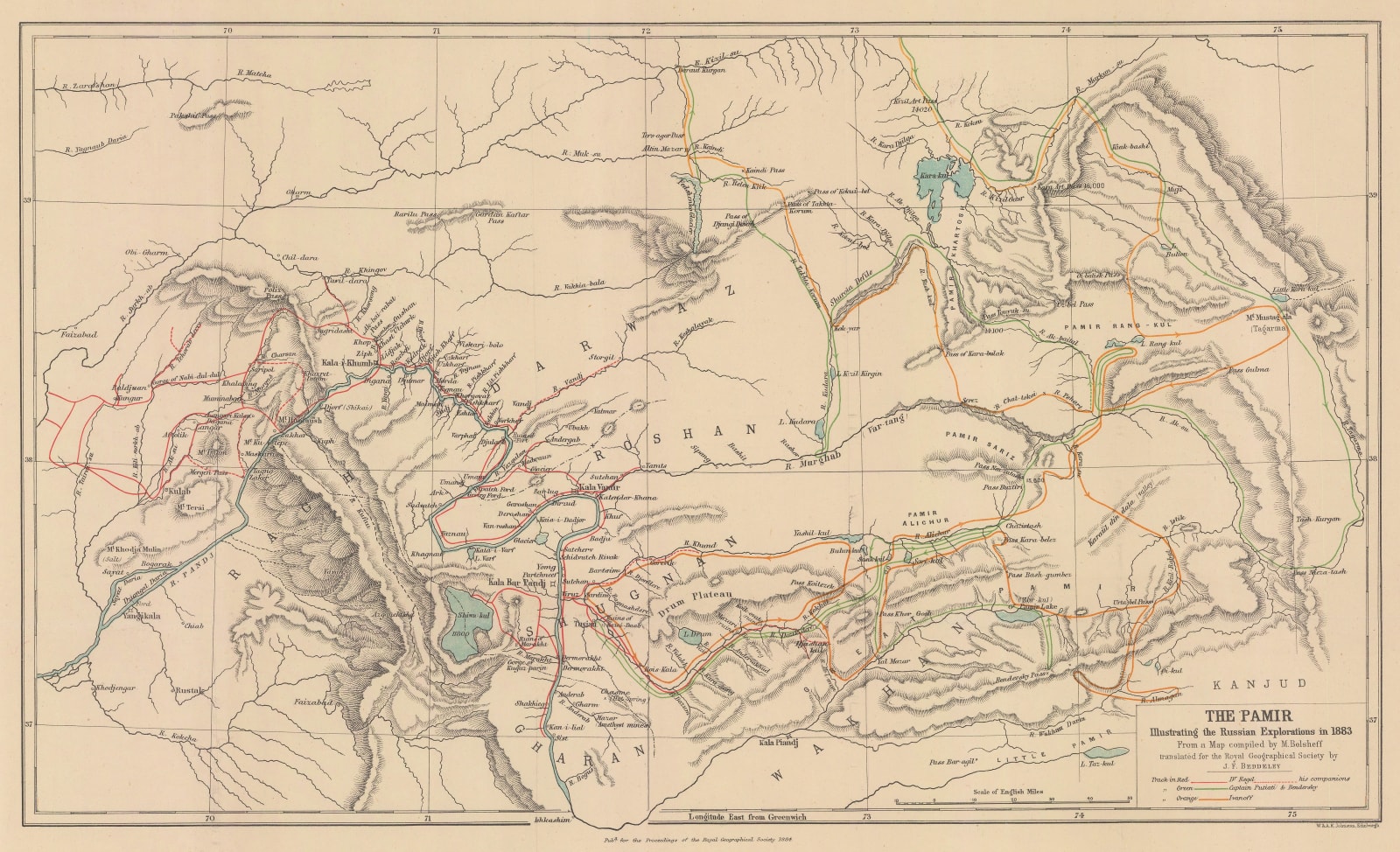 Royal Geographical Society (RGS), The Pamir, Tajikistan, 1884