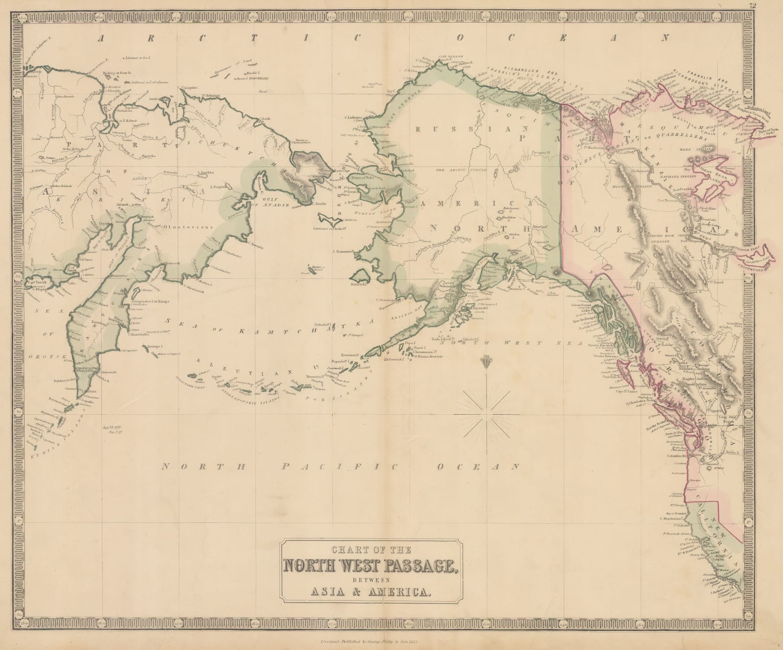 George Philip & Son Ltd., Alaska, Kamchatka & the Bering Strait, 1853