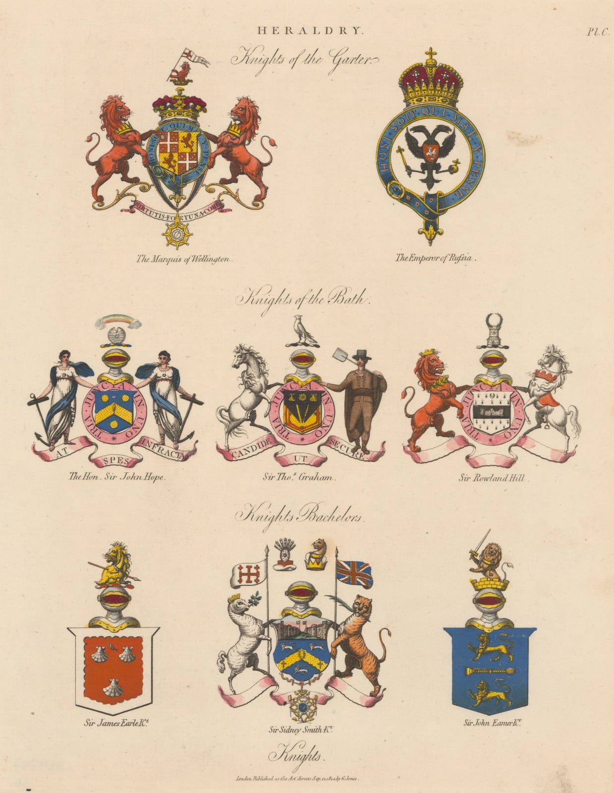 John Wilkes, Heraldry - Knights, 1811