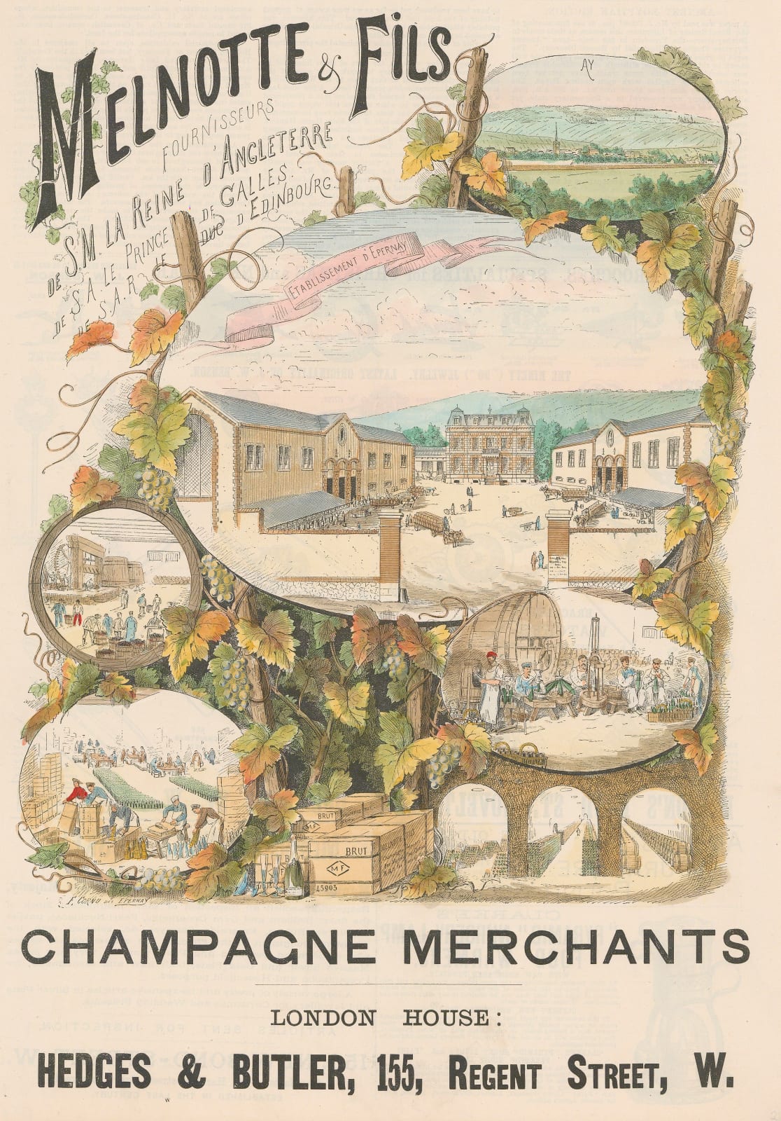 Illustrated London News (ILN), Champagne - Melnotte & Fils, 1889