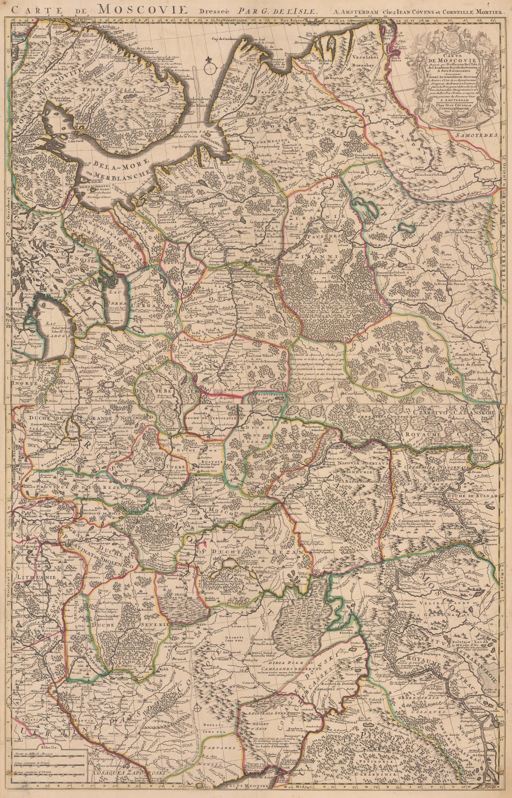 Covens (Jean) & Mortier (Cornelius), Carte de Moscovie, 1733