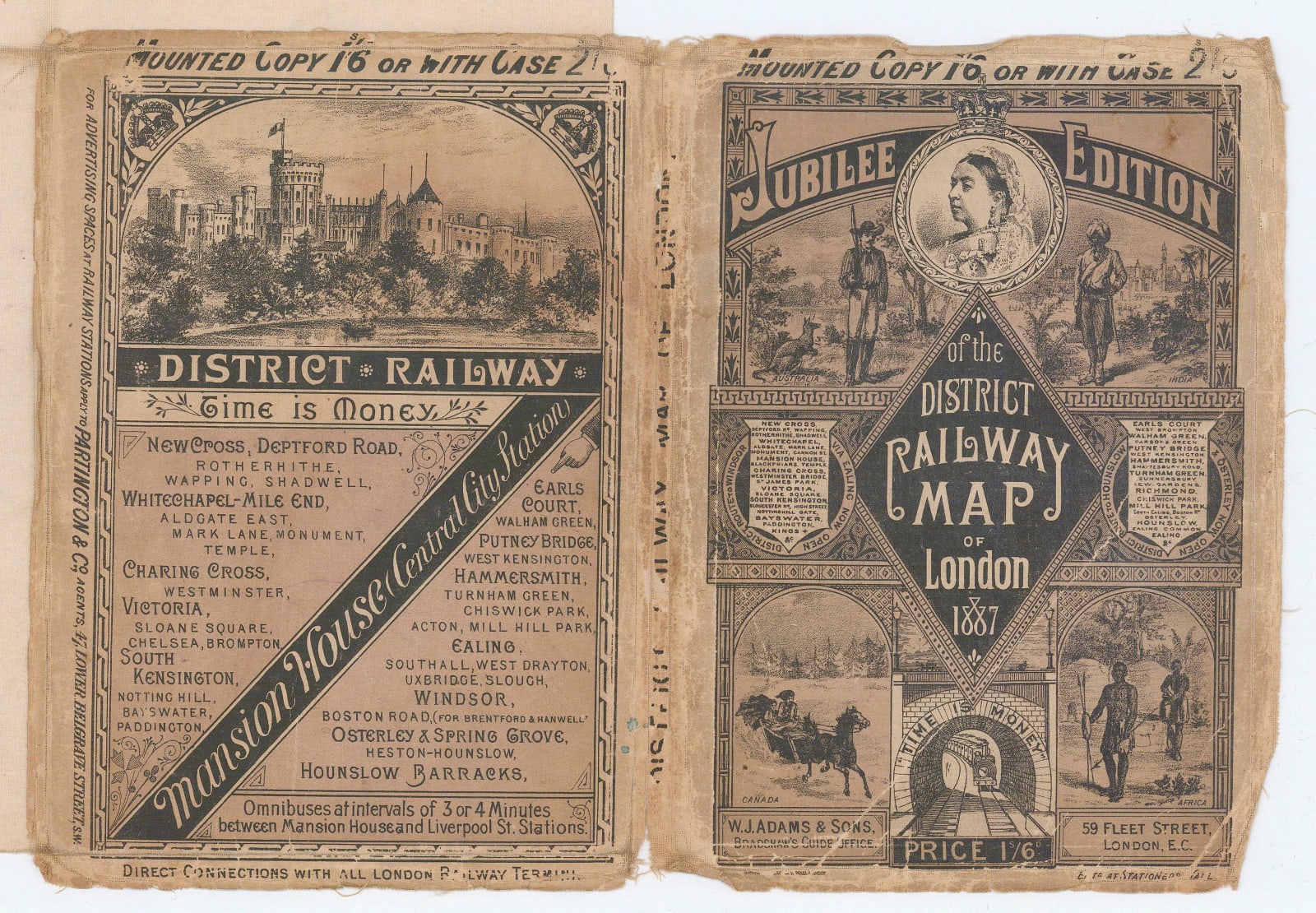 W.J. Adams & Sons, The "District Railway" Map of London - Jubilee Edition, 1887