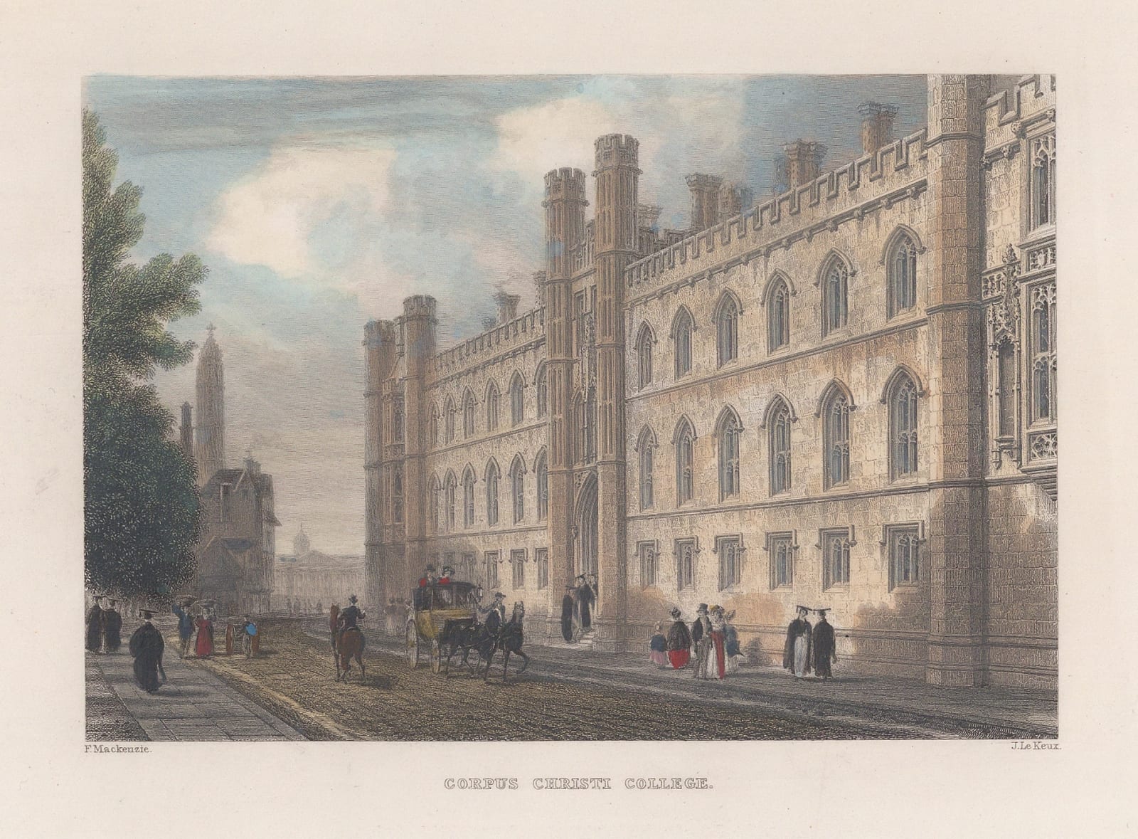 John Le Keux, Cambridge University - Corpus Christi College, 1840