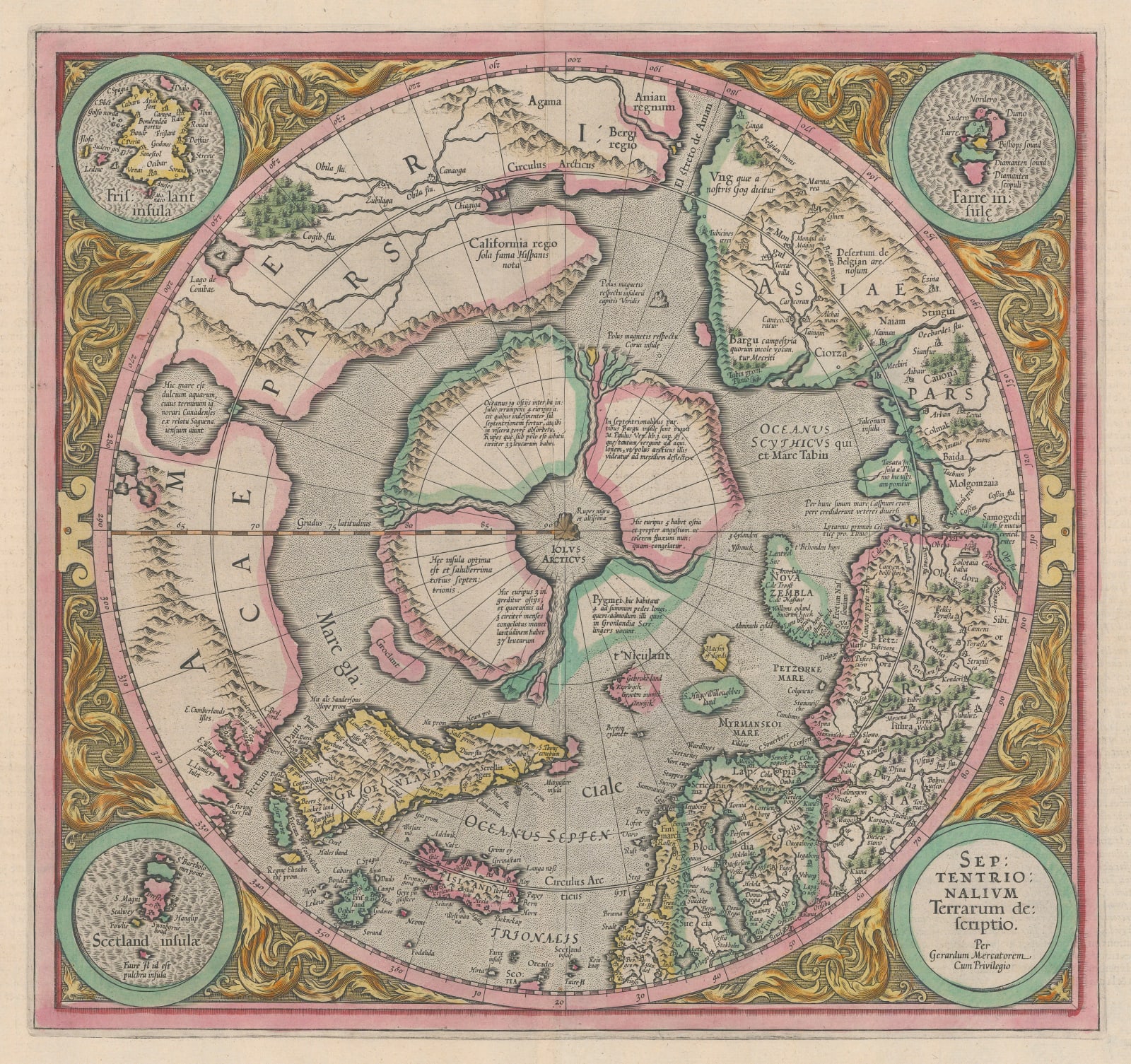 Mercator Hondius, Septentrionalium Terrarum descriptio, 1633