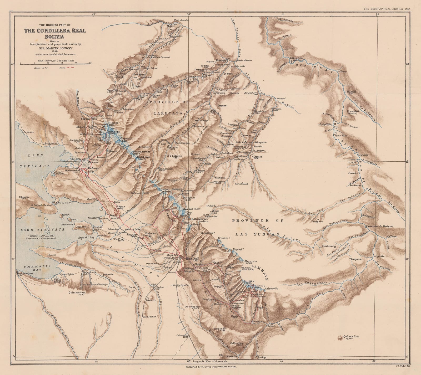 Royal Geographical Society (RGS), La Paz and environs, 1900