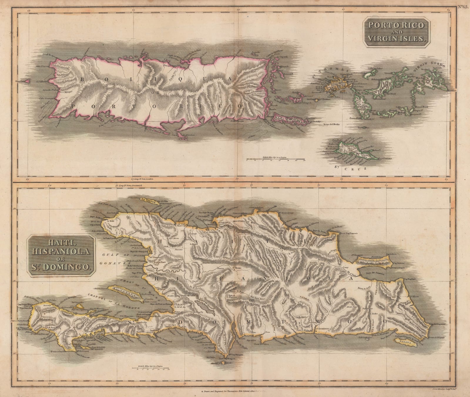 John Thomson, Porto Rico and Virgin Islands & Haiti, Hispaniola or St.Domingo, 1828