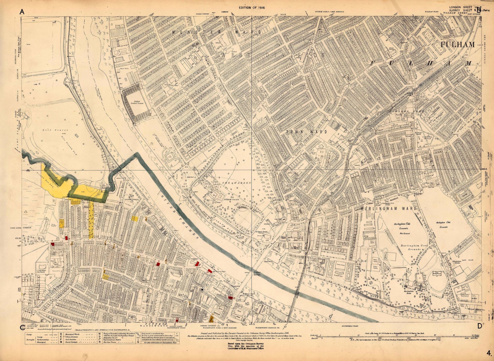 Ordnance Survey, Fulham, 1935 c.
