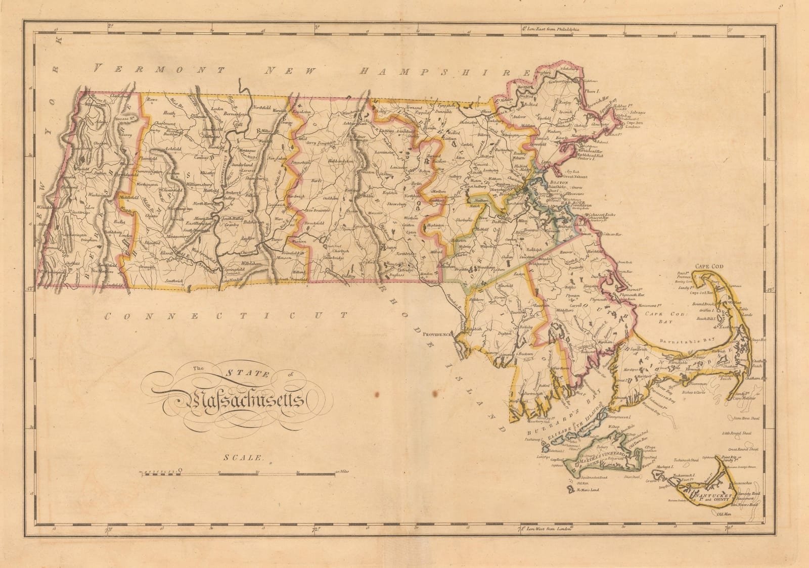 Matthew Carey, The State of Massachusetts, 1818