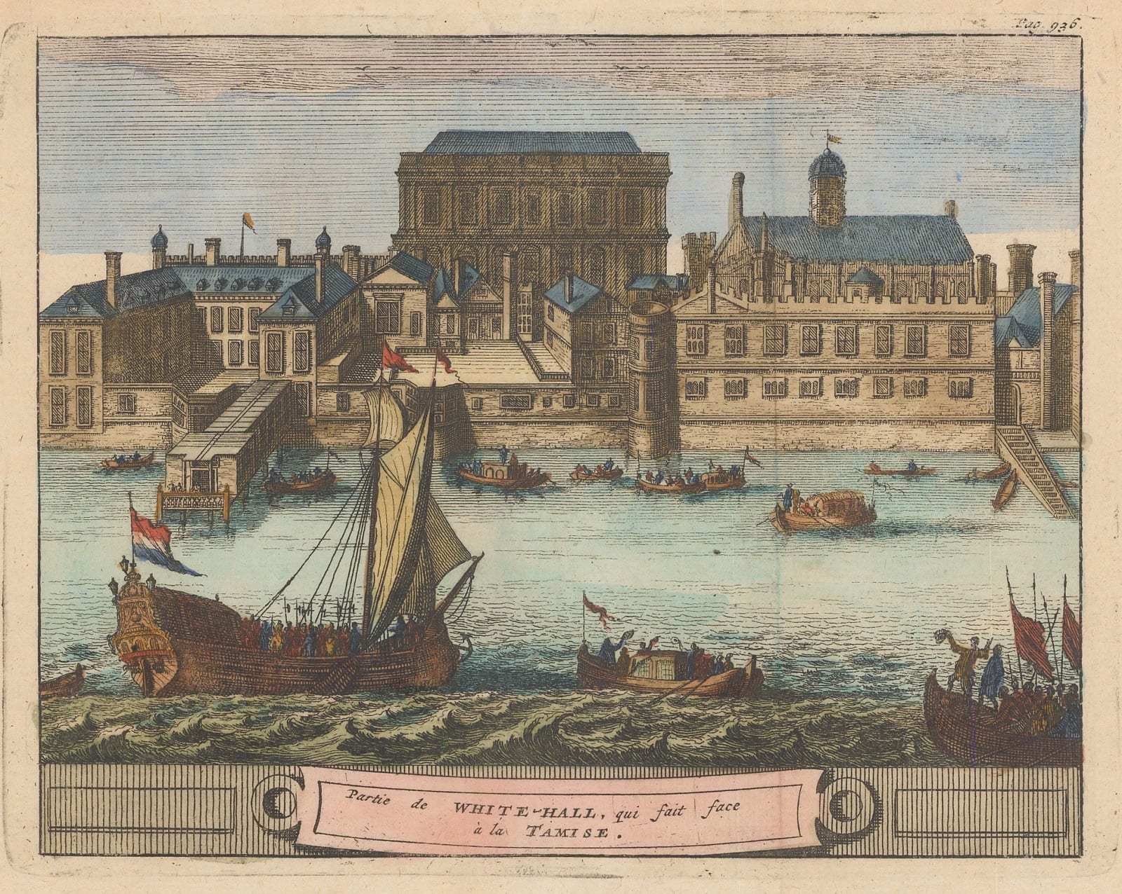 Pieter Van der Aa, London - Whitehall, 1727