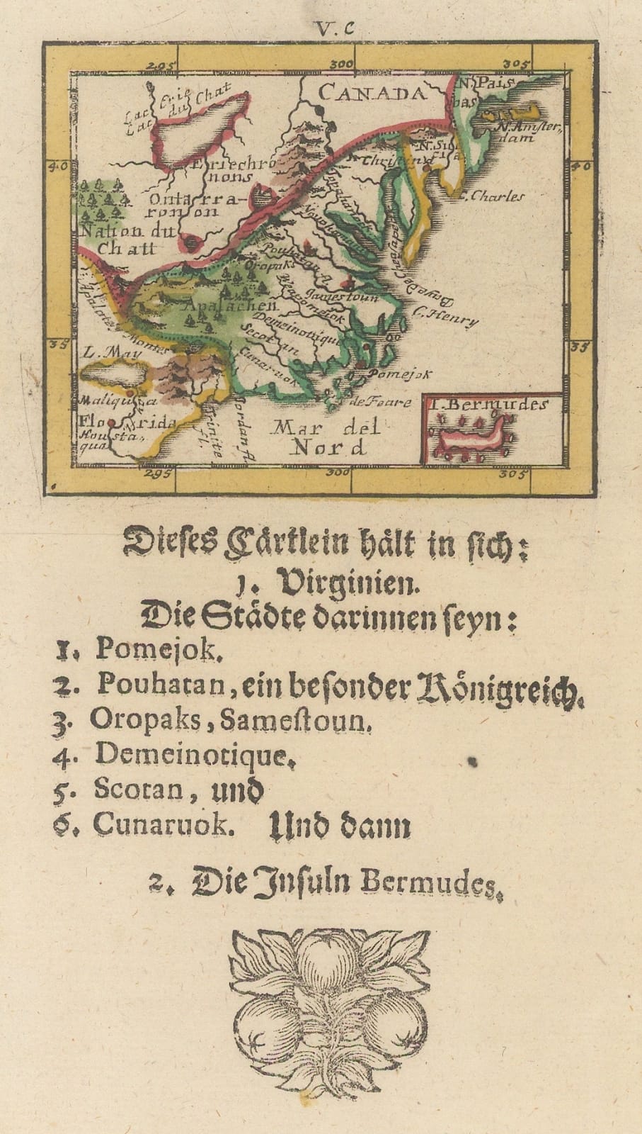 Johann Ulrich Muller, Virginia, 1692