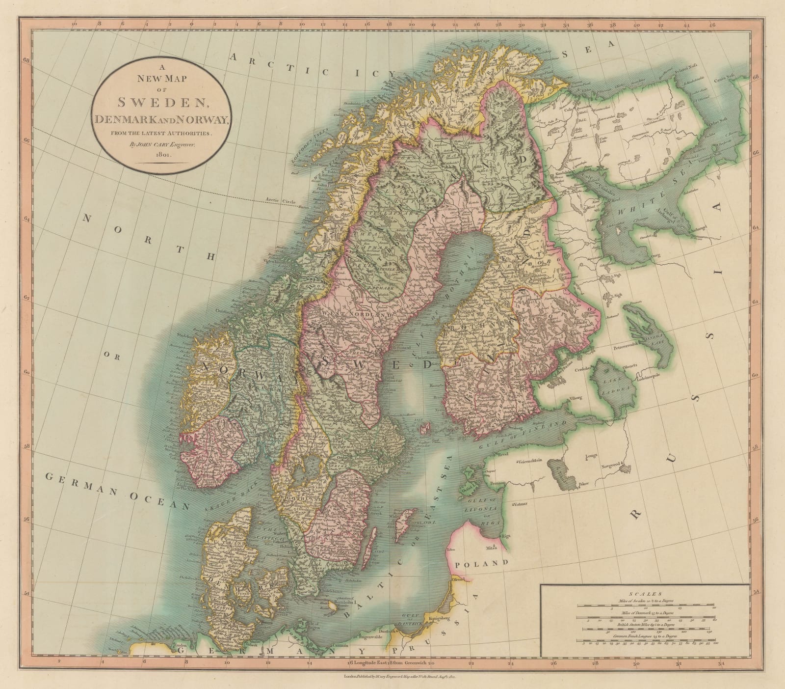 John Cary, Scandinavia, 1801