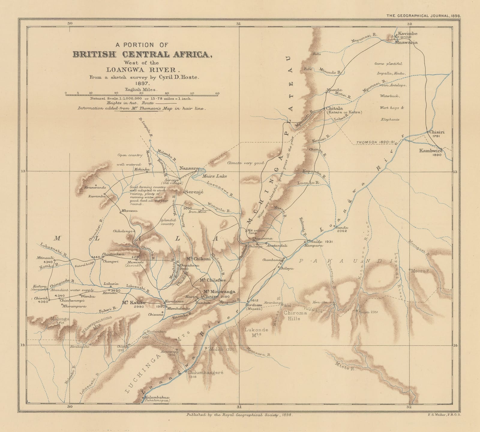 Royal Geographical Society (RGS), Eastern Zambia, 1898
