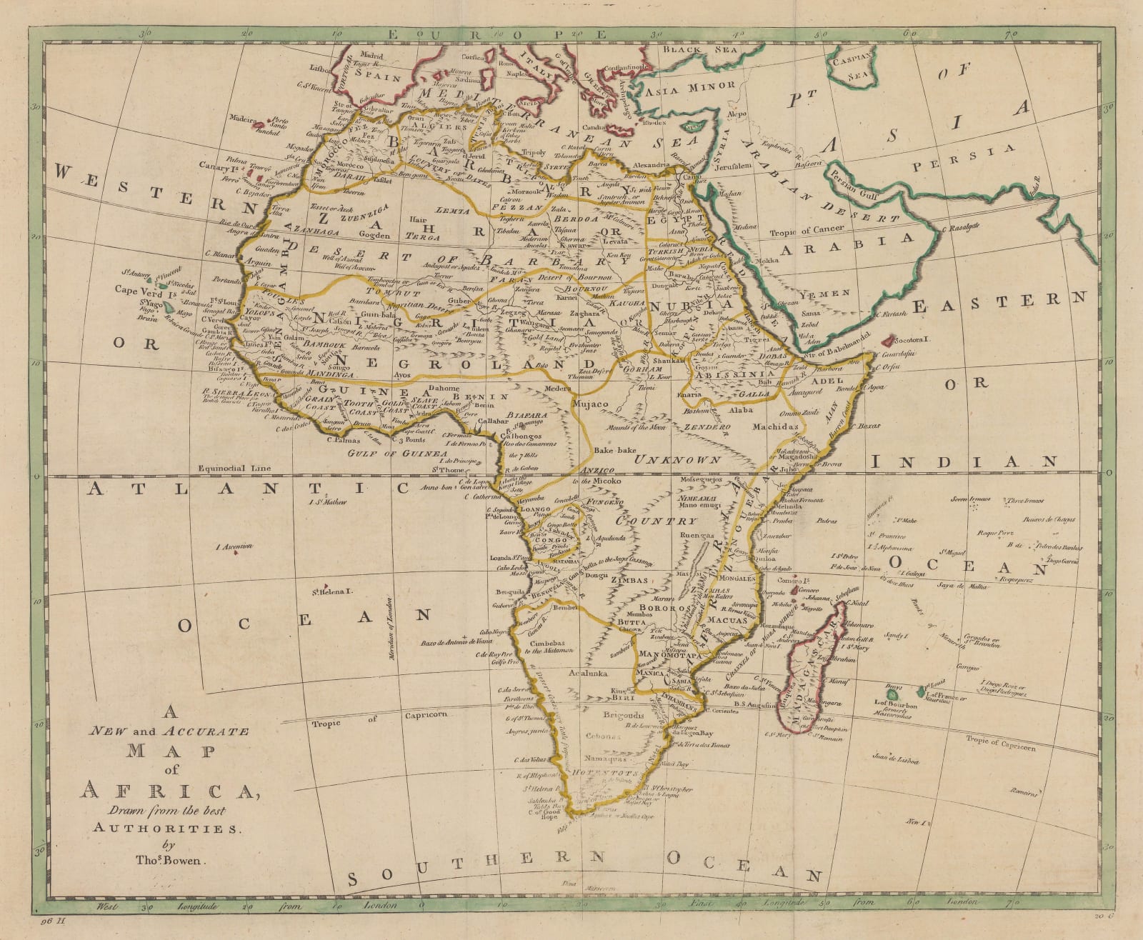 Thomas Bowen, Africa, 1780 c.