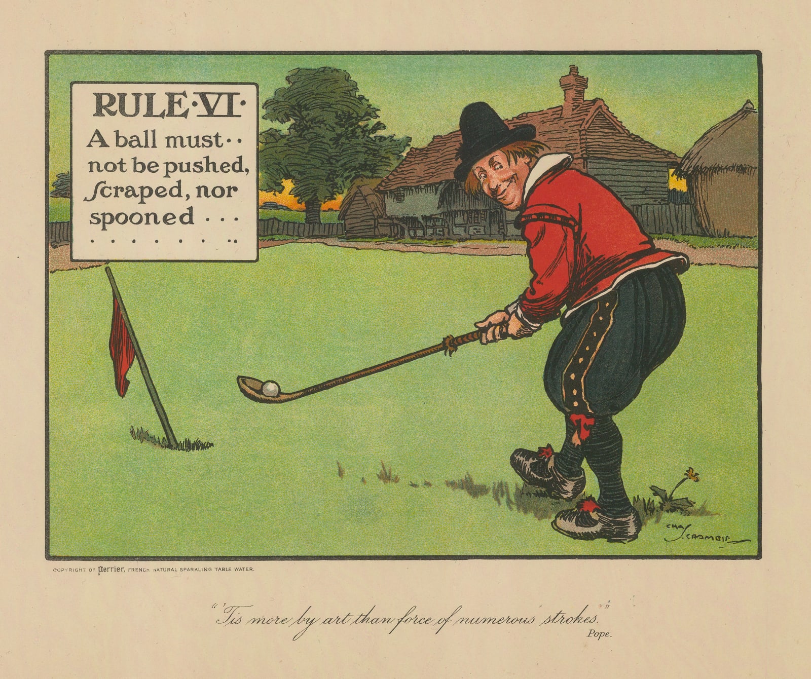 Charles Crombie, Golf - Cartoon, Rules of Golf, 1905