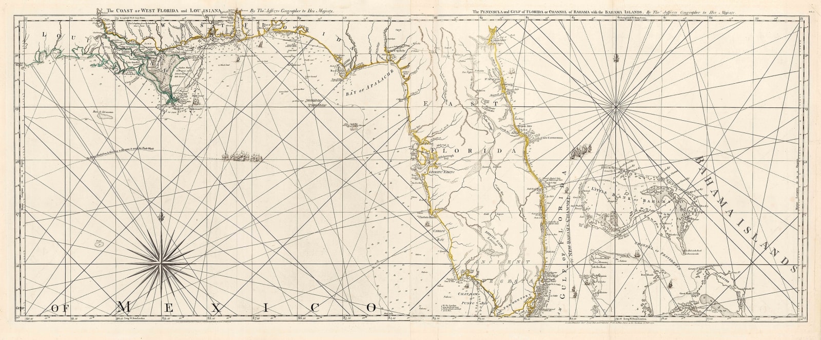 Thomas Jefferys, The Coast of West Florida and Louisiana, 1778 c.