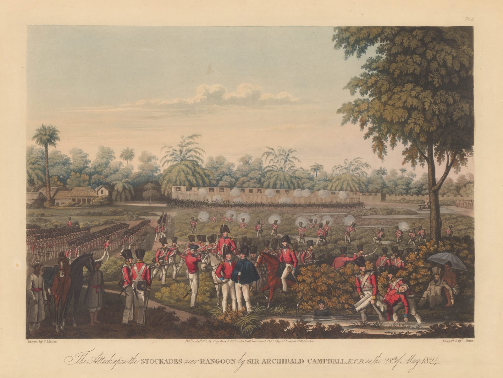 Lt. Joseph Moore, Burma - Rangoon /Yangon , 1825