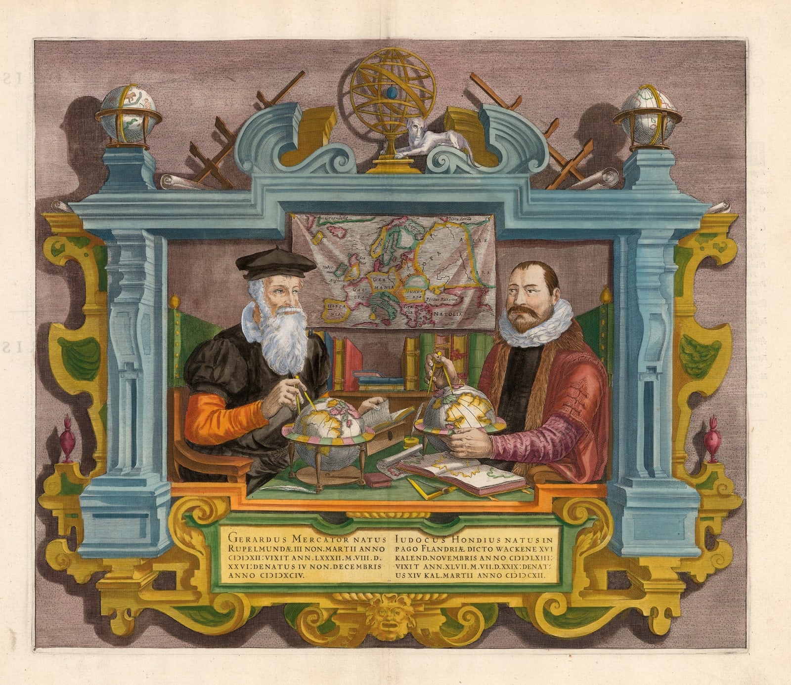 Mercator Hondius, Gerard Mercator & Jodocus Hondius Portraits, 1636