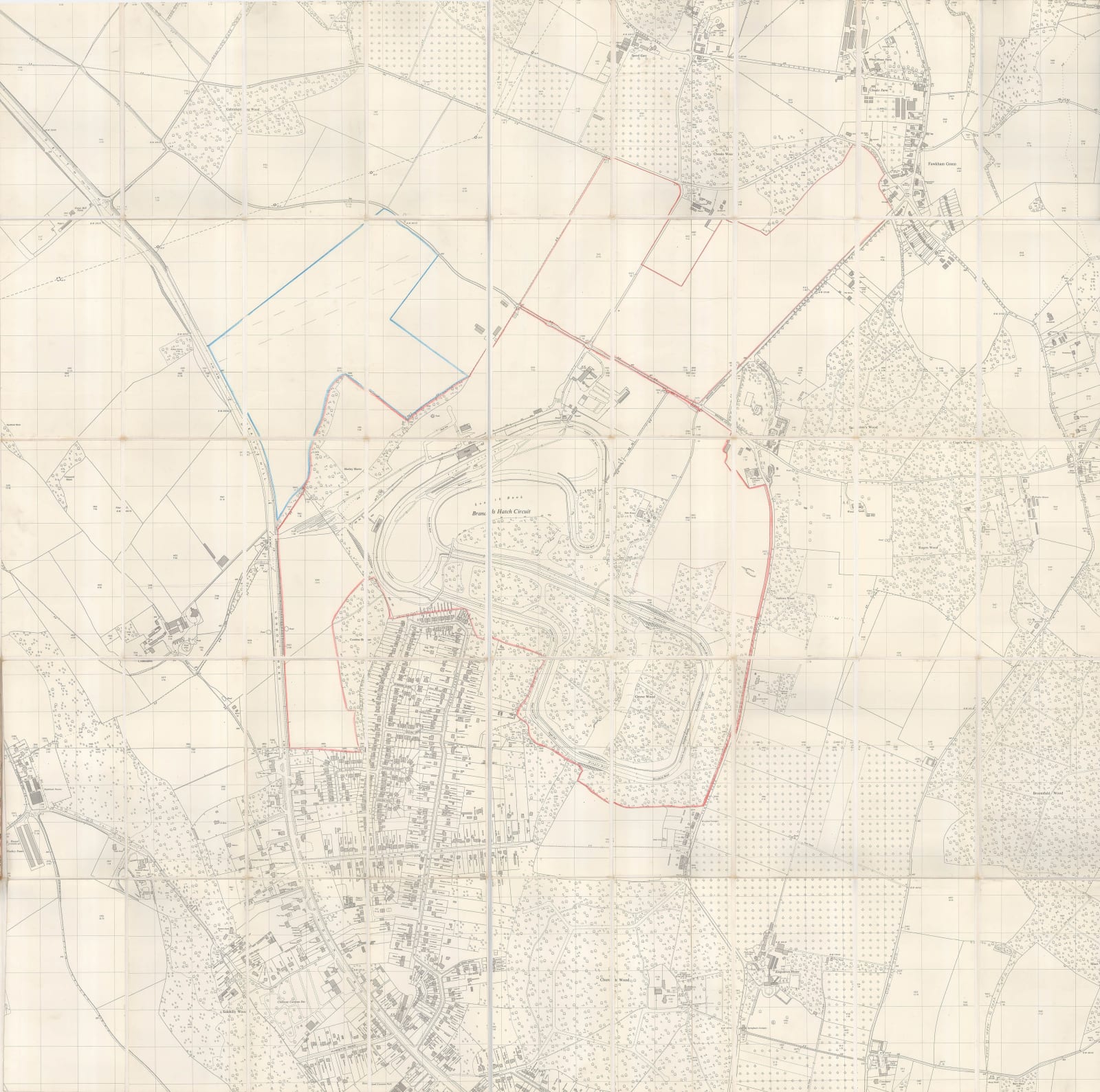 Ordnance Survey, Brands Hatch Circuit Ltd 25" Plan, 1964