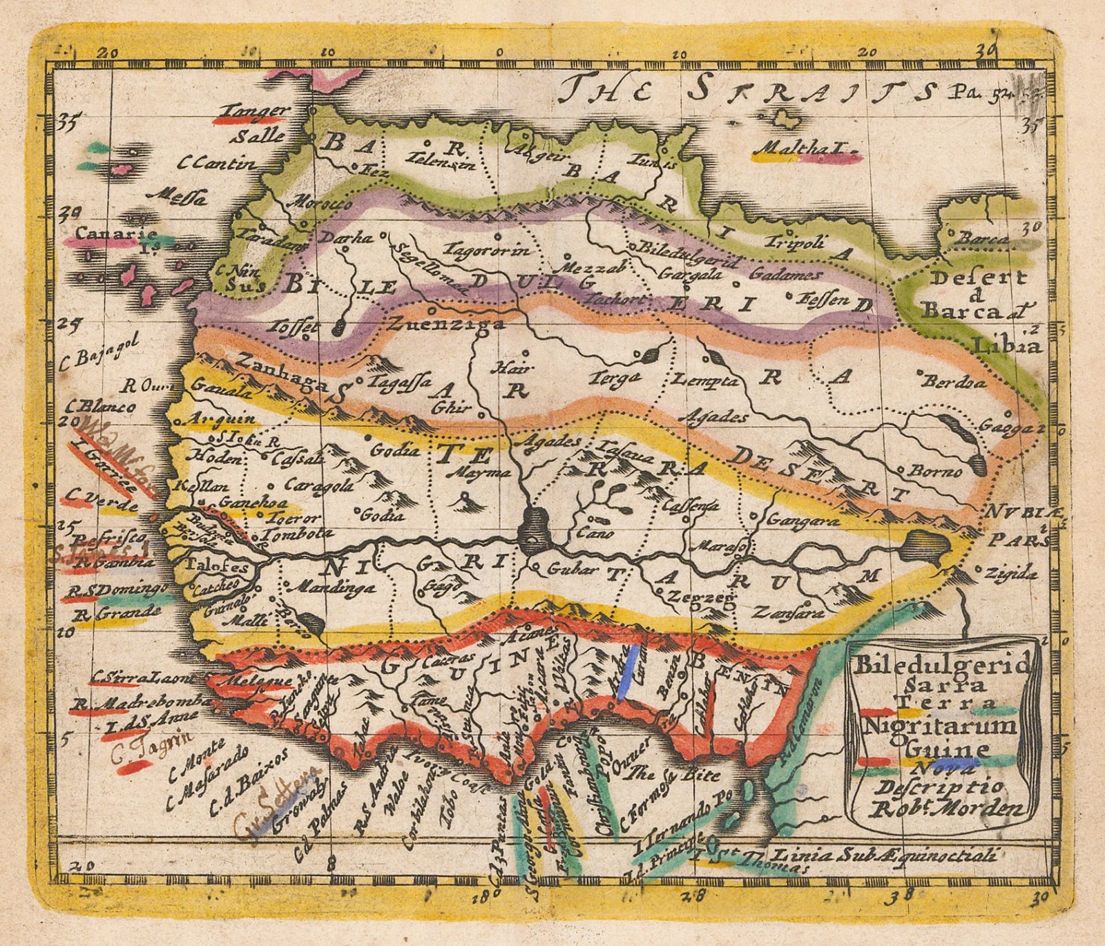 Robert Morden, North & West Africa, 1702