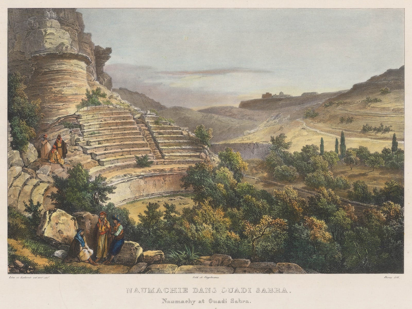 Leon de Laborde, Holy Land - Wady Sabra Arena, 1839